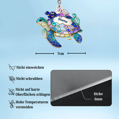 Meeresschildkröten - Acrylschlüsselanhänger mit Namen Geschenk für Oma und Mama