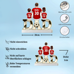 Papa's Dream Team – Personalisierte DAD-LED-Lichtbox mit Fußballfamilie und Namen