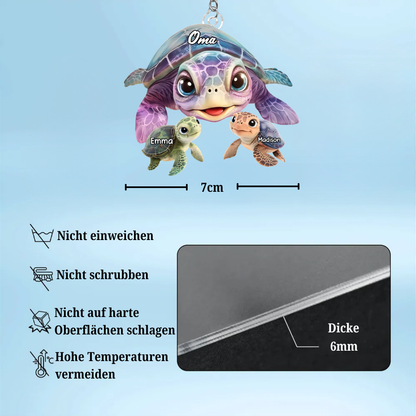 Acryl-Schlüsselanhänger mit Meeresschildkröten Geschenk für Oma