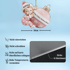 "Babys Erstes Weihnachten" Acryl-Anhänger mit Name Personalisierter Weihnachtschmuck