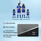 Personalisierter Acrylschlüsselanhänger mit Fußballfamilie