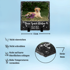 Personalisierte Schieferplatte mit Foto und Spruch Trauergeschenk