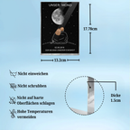 Paar unter dem Mond-Personaliserter Acrylbock mit Mondphase und Namen, Geschenk für Paar