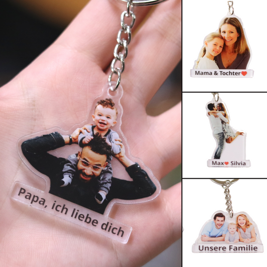 Foto Schlüsselanhänger mit Wunschtext