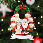 Personalisierte Weihnachtsdekoration mit 3- 9 Namen Weihnachtsmann und Frau Claus Aus hochwertigem Acryl